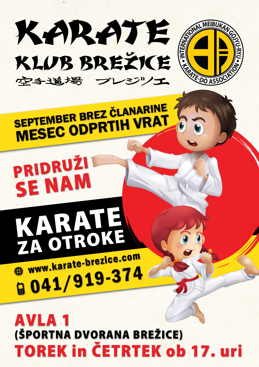 plakat a3 karate za otroke 2026 international 01