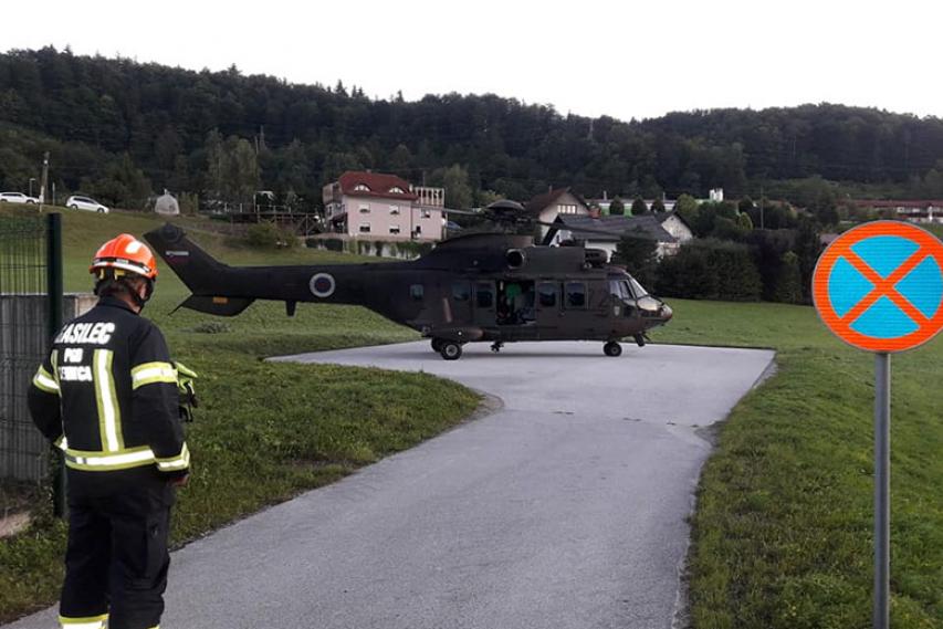 Helikopter Slovenske vojske na Radni, 21. avgust 2020