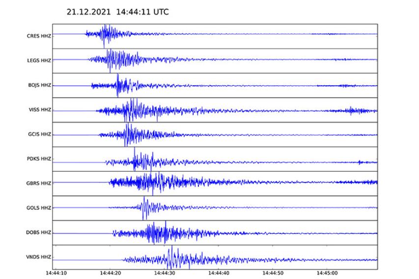 Potres, 21. december 2021, magnituda 3.2
