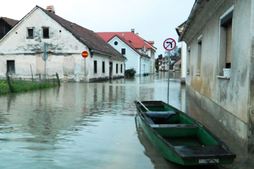 Poplave v Kostanjevici na Krki, september 2014