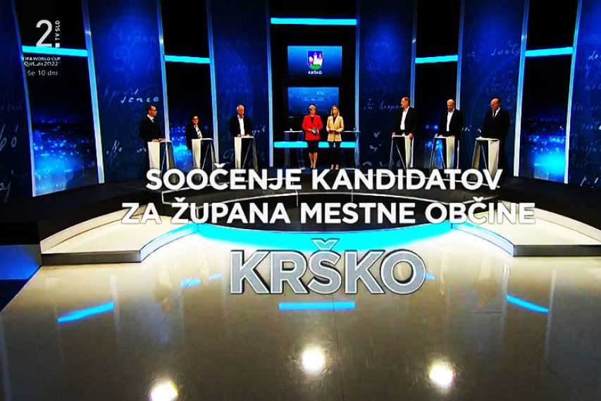 Soočenje kandidatov za župana Mestne občine Krško na TV Slovenija