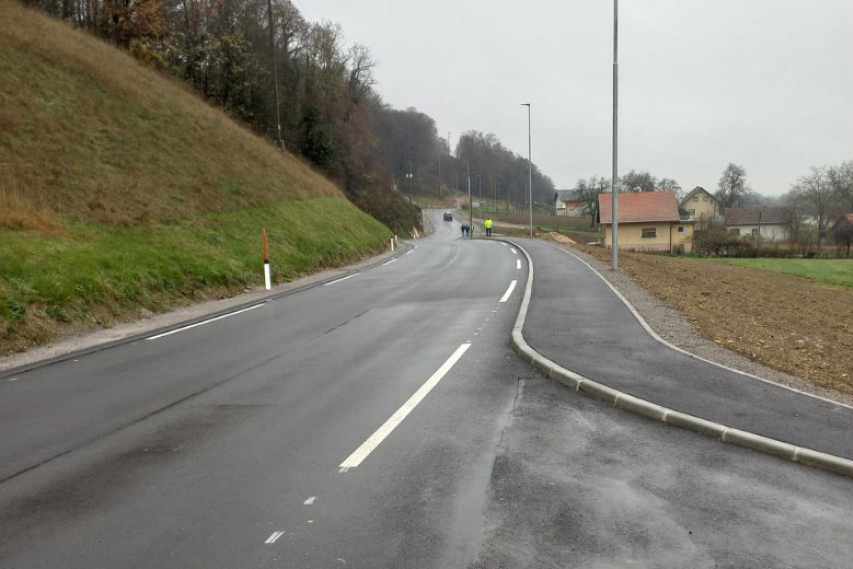Obnova ceste Čatež - Mokrice